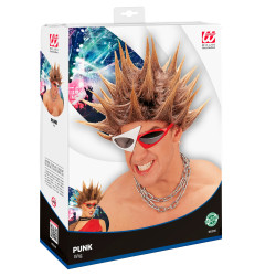 Paruka punk hnědá unisex